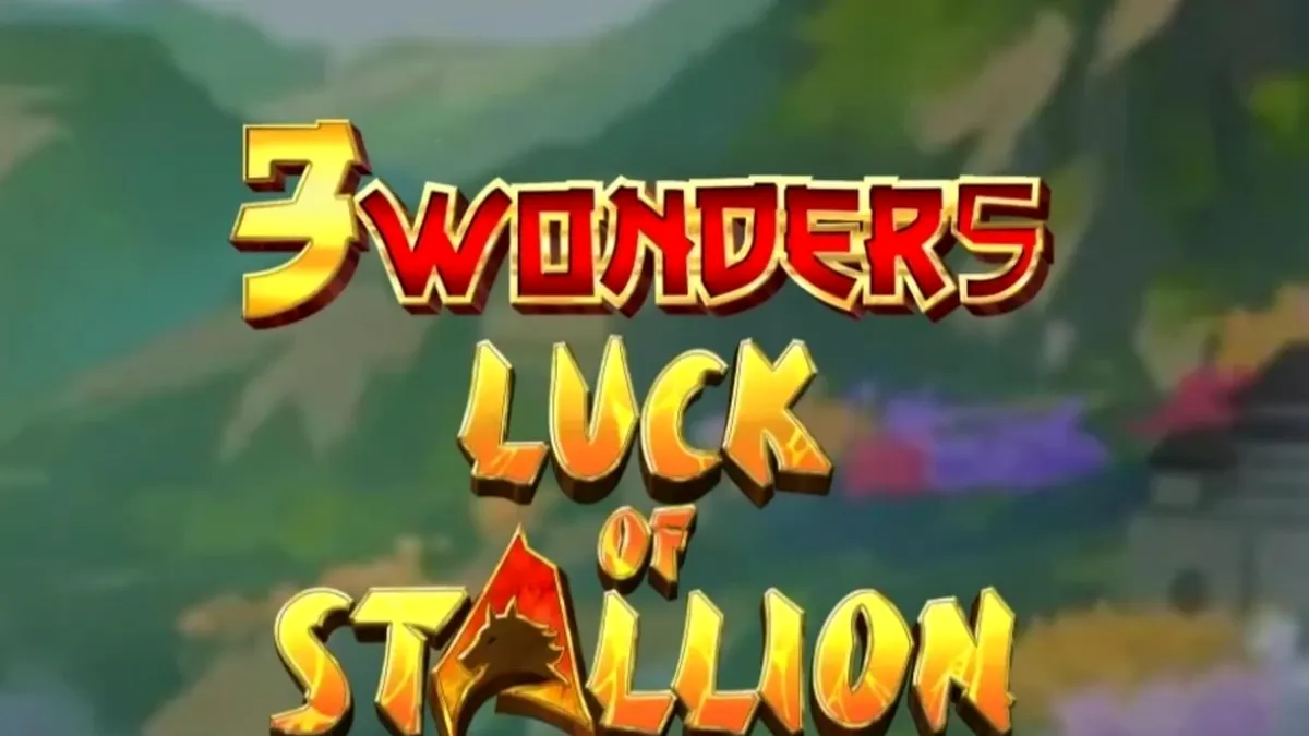3 Wonders Luck of Stallion slot machine interface na may temang kabayo at Chinese New Year